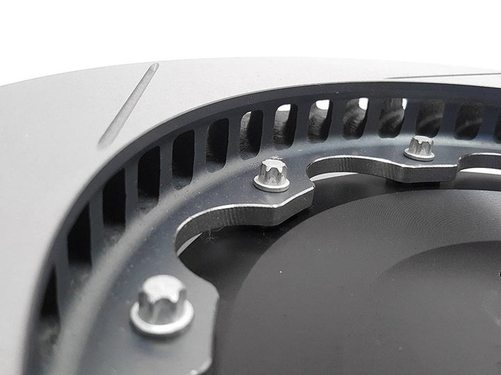 2-Piece Floating Brake Rotors Upgrade Kit | Rear 350mm Slotted • MQBe Golf GTI/R Mk8, S3/RS 3 8Y