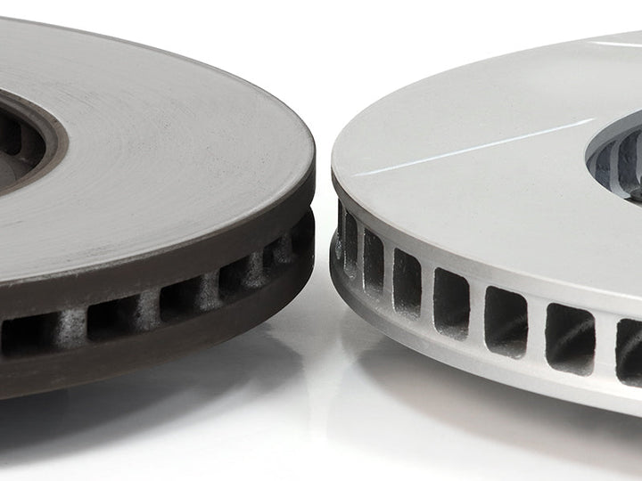 2-Piece Floating Brake Rotors | Front Kit 340mm Slotted • MQB/MQBe