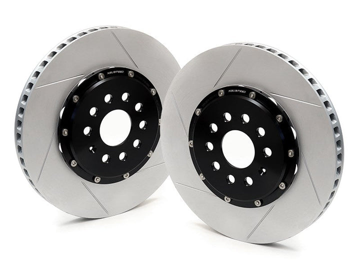 2-Piece Floating Brake Rotors | Front Kit 340mm Slotted • MQB/MQBe