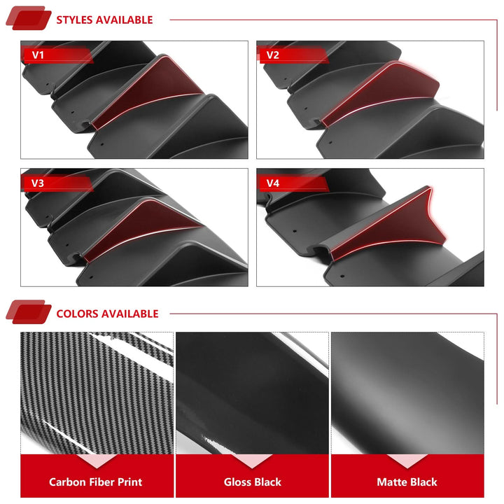 2015-2024 Dodge Challenger IKON Rear Bumper Diffuser PP