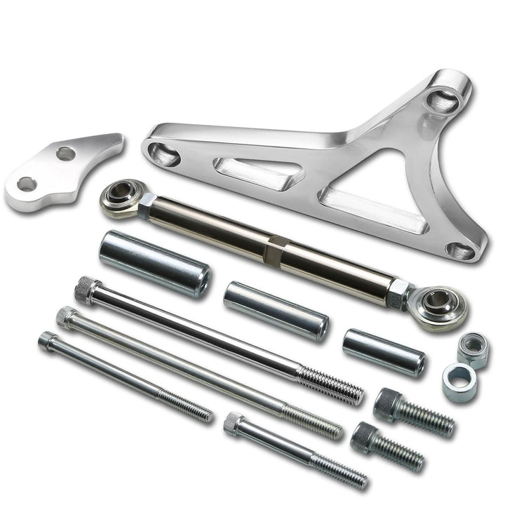 Ford SBF 351W Windsor Chrome Alternator Bracket Set