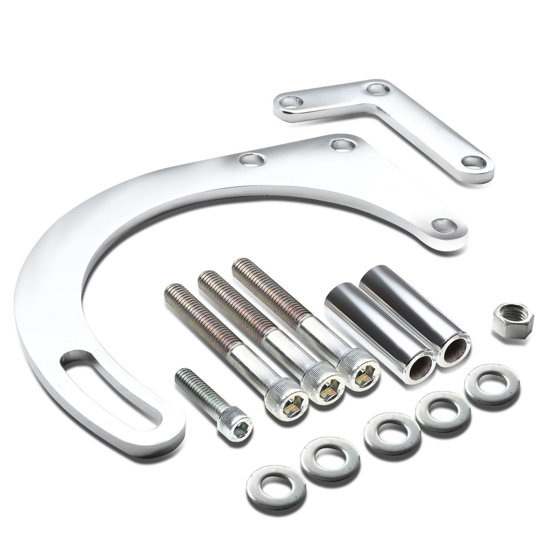 1955-1968 Chevrolet SBC Low Mount Alternator Bracket Set - Chrome