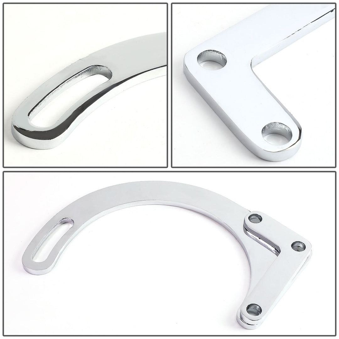 1955-1968 Chevrolet SBC Low Mount Alternator Bracket Set - Chrome