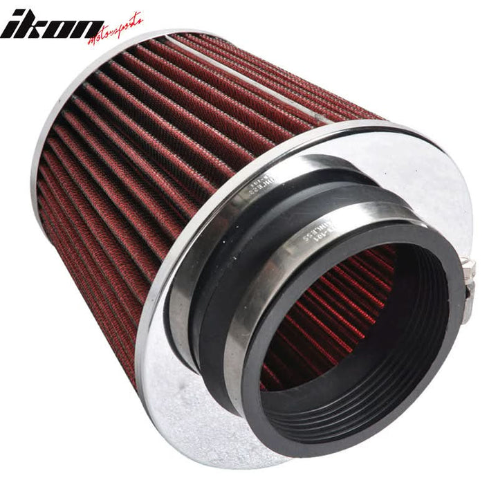 Fits 3.5in Race Cold Airintake Cone Filter Red 92-11 GS300 350