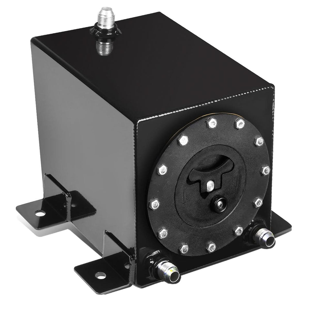 1-Gallon Aluminum Fuel Cell Gas Tank with Black Cap Bottom-Feed