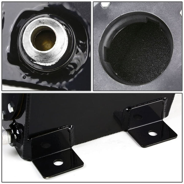 1-Gallon Aluminum Fuel Cell Gas Tank with Black Cap Bottom-Feed