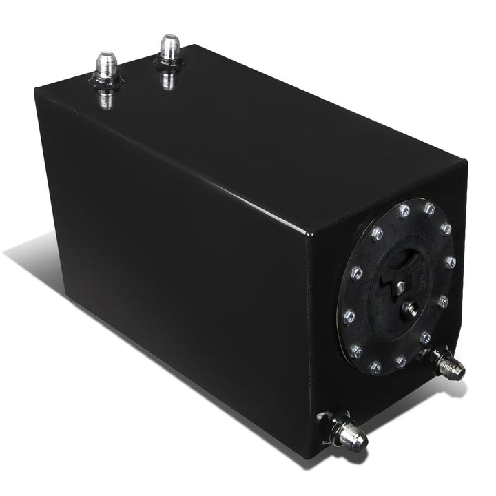 3 Gallon Aluminum Fuel Cell Gas Tank - Black with Bottom Feed