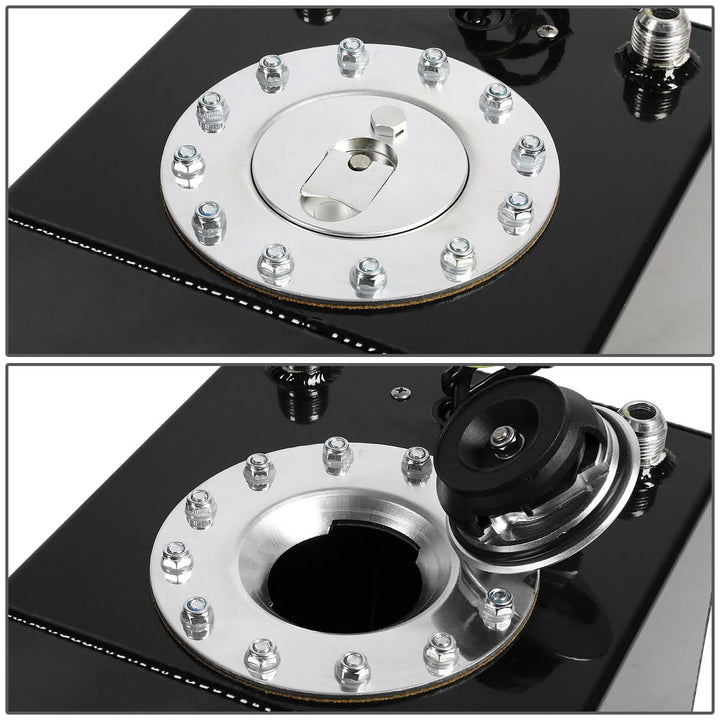 2.5 Gallon Aluminum Fuel Cell Gas Tank with Level Sender - Polished