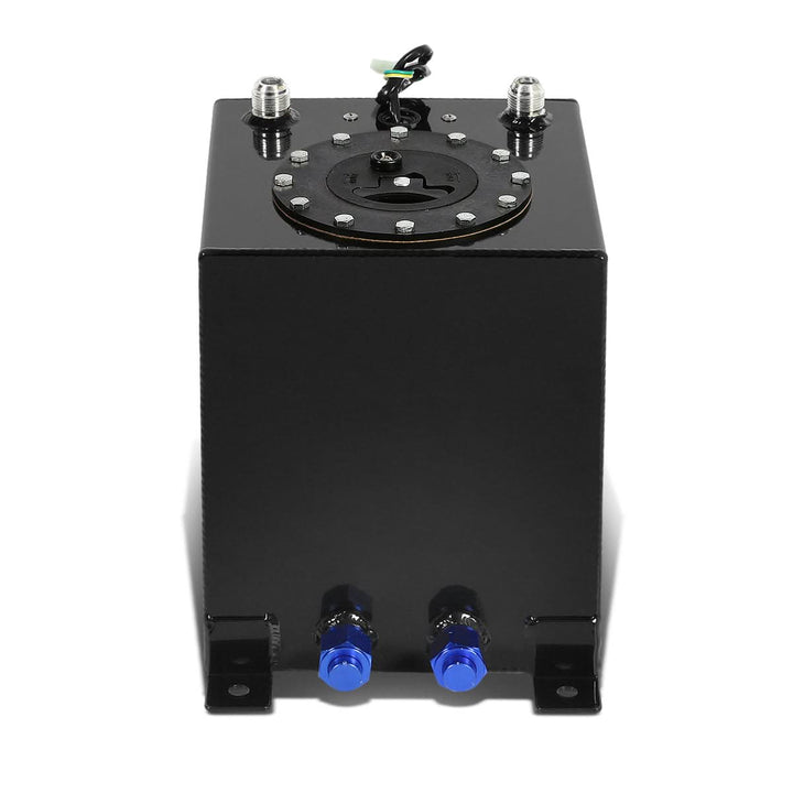 2.5 Gallon Aluminum Fuel Cell Gas Tank with Level Sender - Black