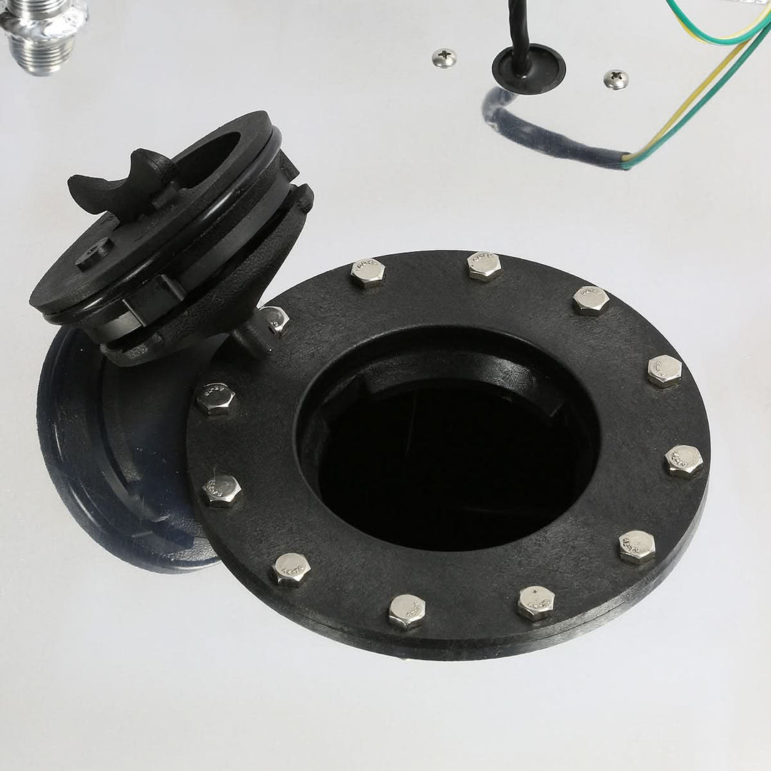 8 Gallon Aluminum Fuel Cell Gas Tank with Level Sender - Black Cap