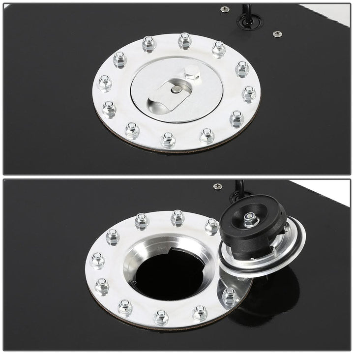 15.5 Gallon Aluminum Fuel Cell Gas Tank with Level Sender - Polished