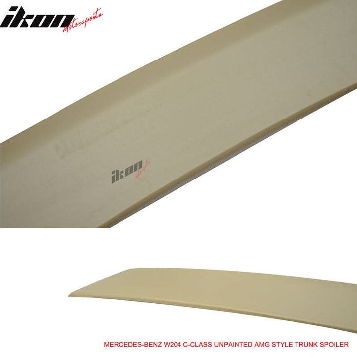 2008-2014 Benz C-Class W204 AMG Style Unpainted Trunk Spoiler Wing ABS
