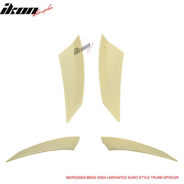 Fits 08-14 Mercedes-Benz W204 C-Class Euro UnRear Spoiler Wing - ABS