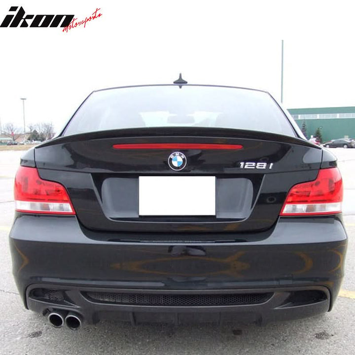 2007-2011 BMW E82 1 Series P Style Matte Black ABS Rear Spoiler Wing