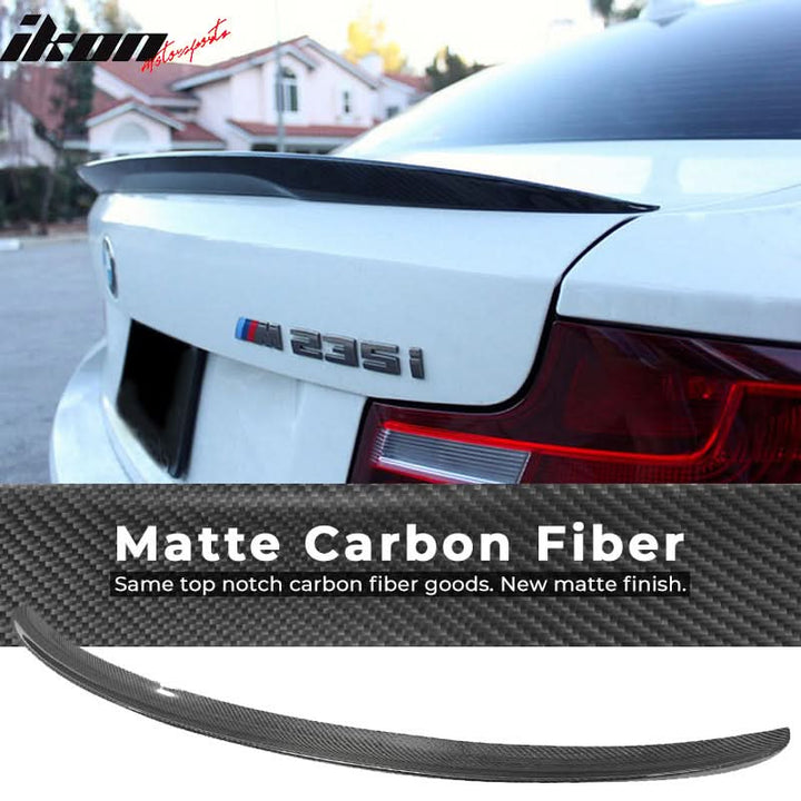 2014-2021 BMW 2-Series Performance Style Carbon Fiber Trunk Spoiler