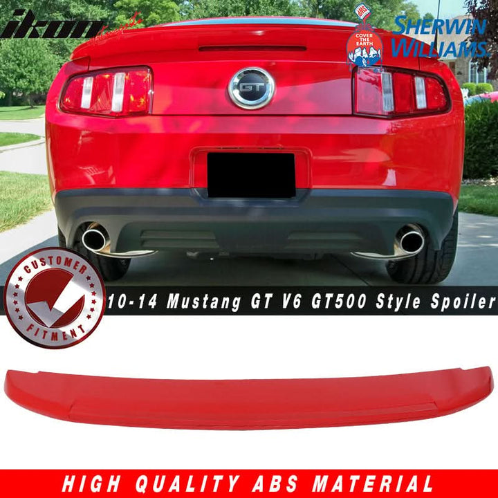 2010-2014 Ford Mustang GT V6 GT500 Style Trunk Spoiler Wing Lip ABS