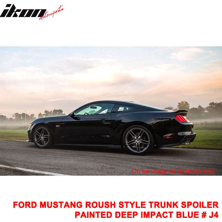 Fits 15-23 Ford Mustang Rear Spoiler Wing Deep Impact Blue Metallic