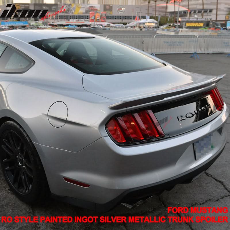 Fits 15-23 Ford Mustang Coupe Rear Spoiler Wing Ingot Silver Metallic