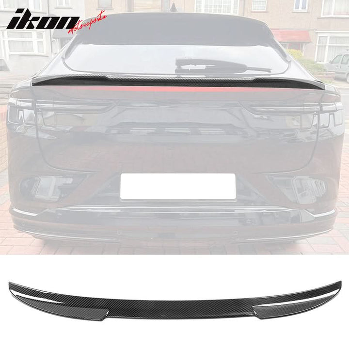 2021-2024 Ford Mustang Mach-E Carbon Fiber Print Rear Spoiler Wing ABS