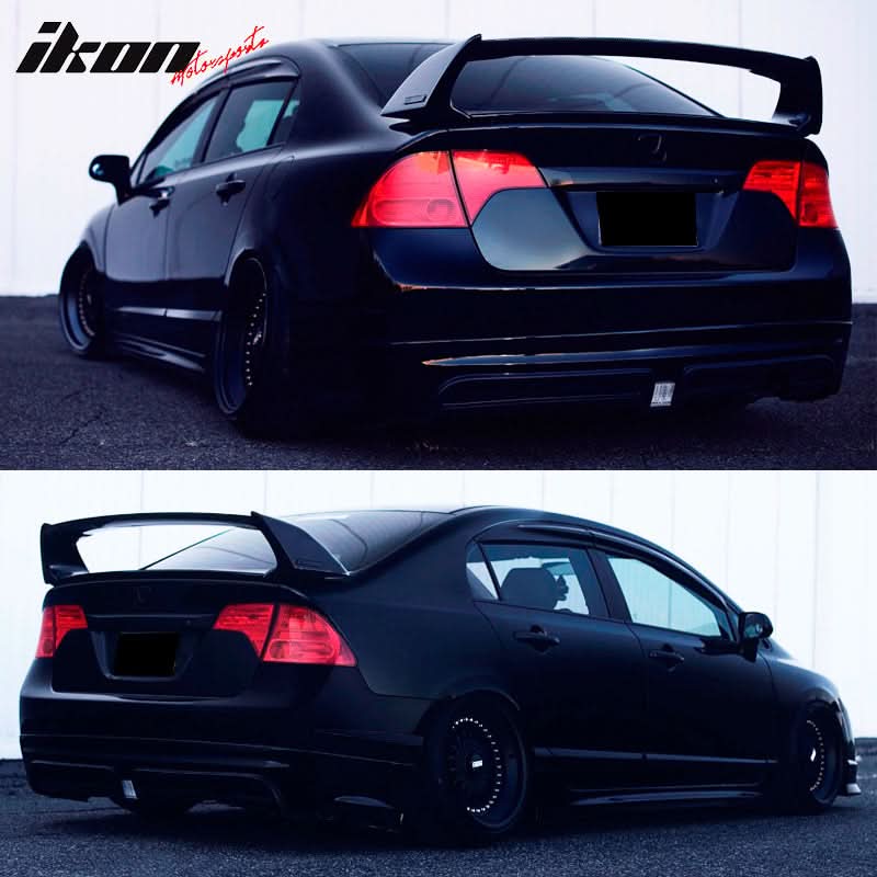 2006-2011 Honda Civic Rear Spoiler Wing Mugen Style ABS