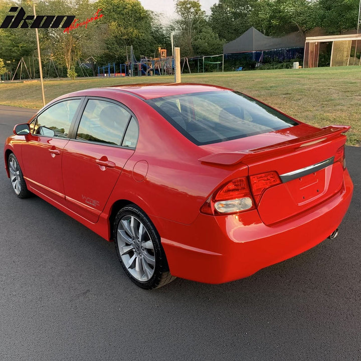 2006-2011 Honda Civic Sedan Si Style Unpainted Gray Trunk Spoiler /LED