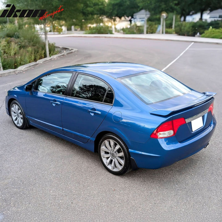 2006-2011 Honda Civic Sedan Si Style Unpainted Gray Trunk Spoiler /LED