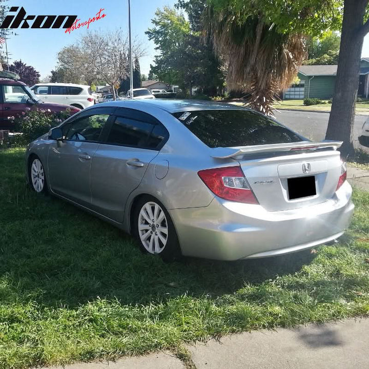2012-2015 Honda Civic 9th Sedan MD Style Trunk Spoiler Wing Lip ABS