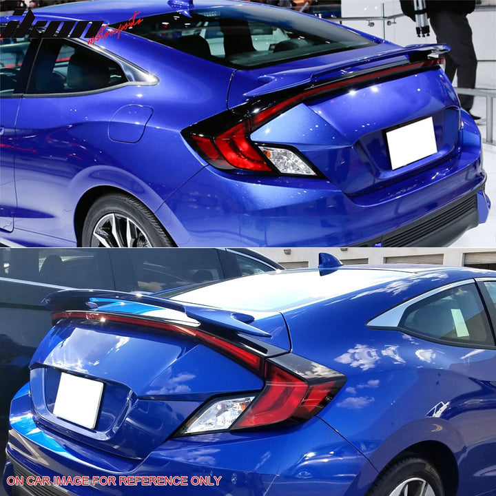 2016-2020 Honda Civic Coupe OE #NH578 Taffeta White Trunk Spoiler ABS