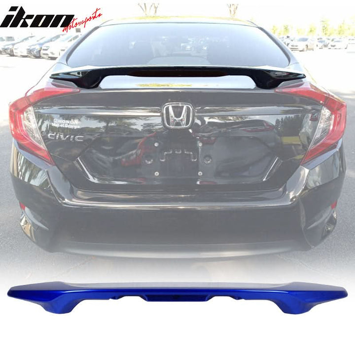 2016-2021 Honda Civic X Sedan Trunk Spoiler with LED Brake Light ABS