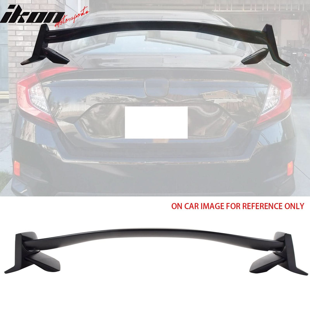 2016-2021 Honda Civic 10th Sedan TR Style Unpainted Trunk Spoiler ABS