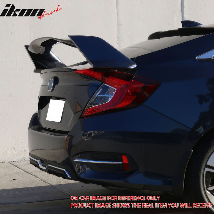 2016-2021 Honda Civic 10th Sedan TR Style Unpainted Trunk Spoiler ABS