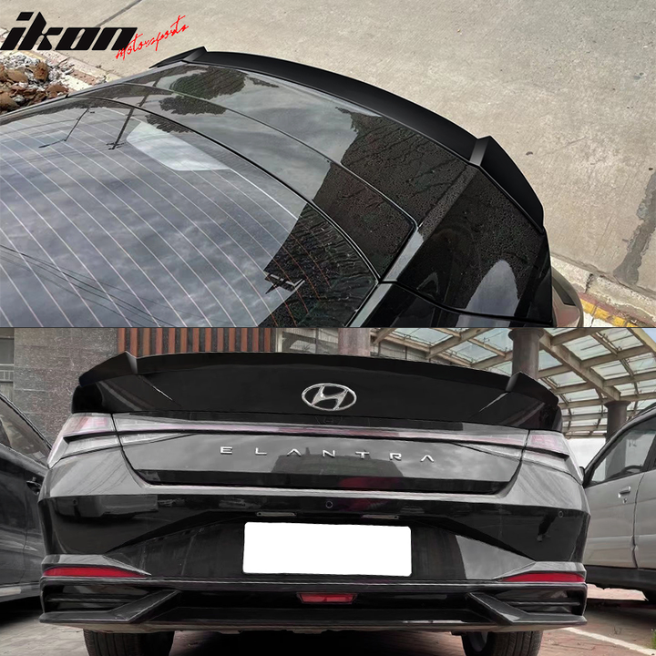 2021-2025 Hyundai Elantra 4DR Sedan M4 Rear Trunk Spoiler Wing ABS