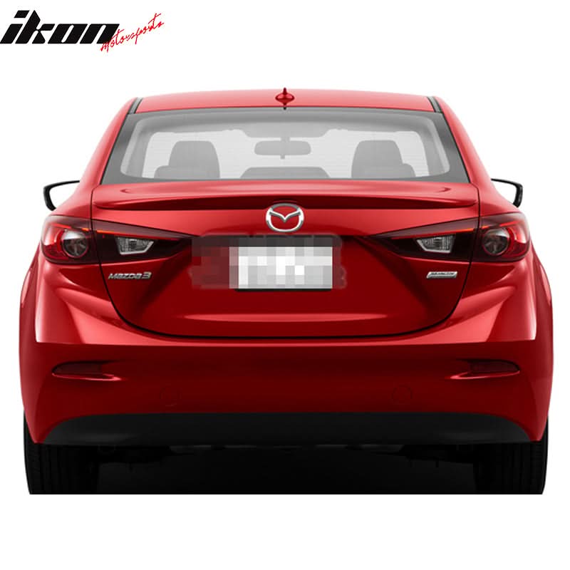Matte Fits 14-18 Mazda 3 Mazda3 Sedan Flush Factory Trunk Spoiler