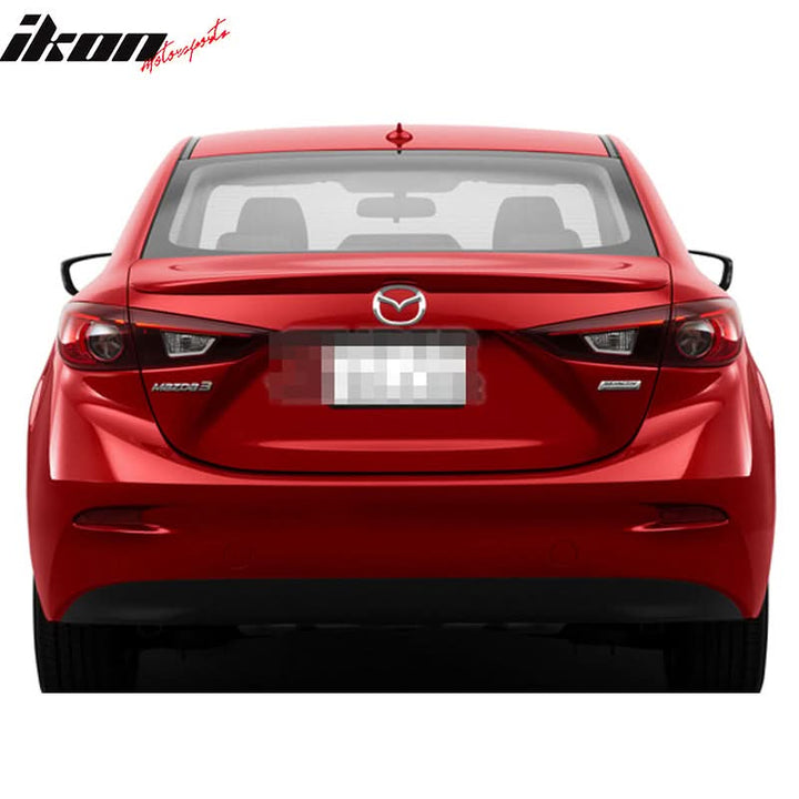 Matte Fits 14-18 Mazda 3 Mazda3 Sedan Flush Factory Trunk Spoiler
