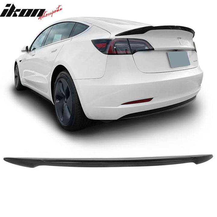 2017-2023 Tesla 3 Sedan 4-Door IKON V Trunk Spoiler ABS
