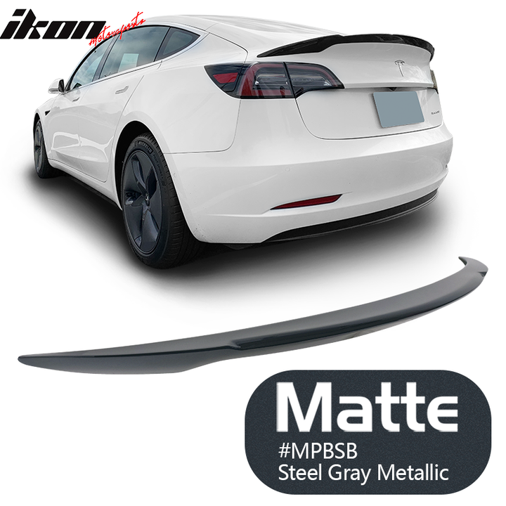 2017-2023 Tesla 3 Sedan 4-Door IKON V Trunk Spoiler ABS