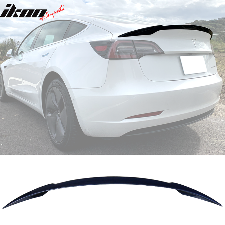 2017-2023 Tesla 3 Sedan 4-Door IKON V Trunk Spoiler ABS