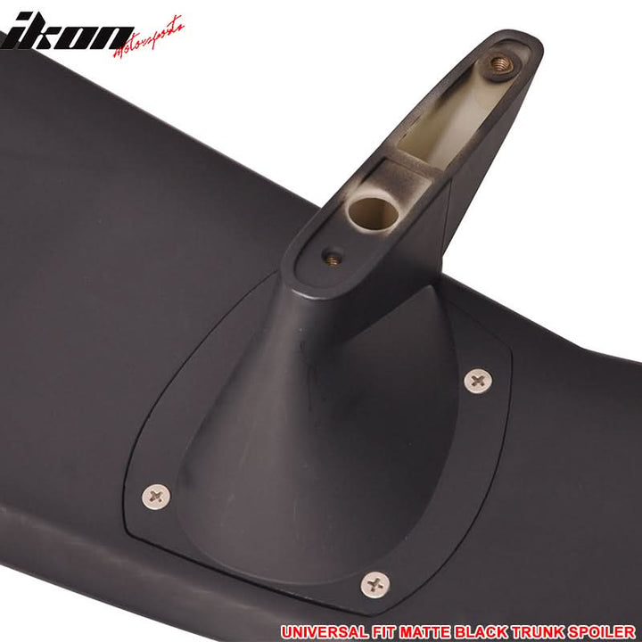 Universal Fitment 2 Post Matte Black Rear Spoiler Wing Lip Wing ABS
