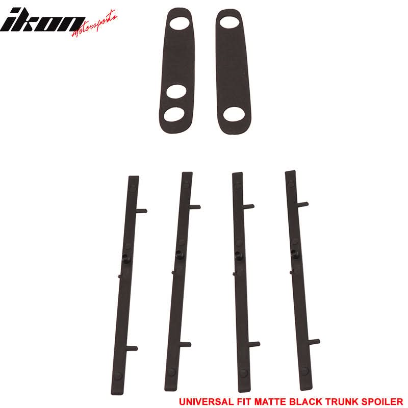 Universal Fitment 2 Post Matte Black Rear Spoiler Wing Lip Wing ABS