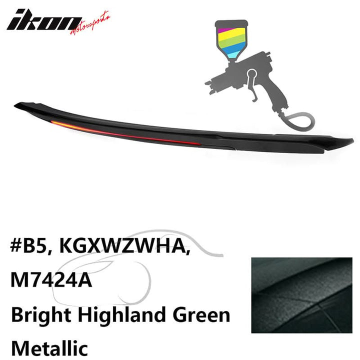 2015-2023 Ford Mustang Coupe Convertible Long LED Trunk Spoiler ABS