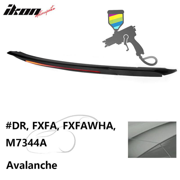 2015-2023 Ford Mustang Coupe Convertible Long LED Trunk Spoiler ABS