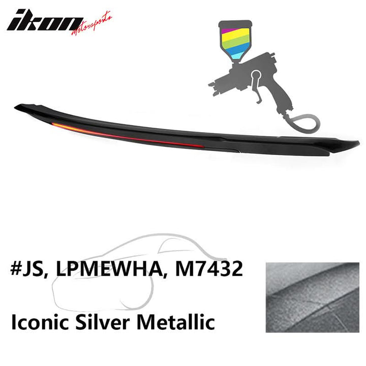 2015-2023 Ford Mustang Coupe Convertible Long LED Trunk Spoiler ABS