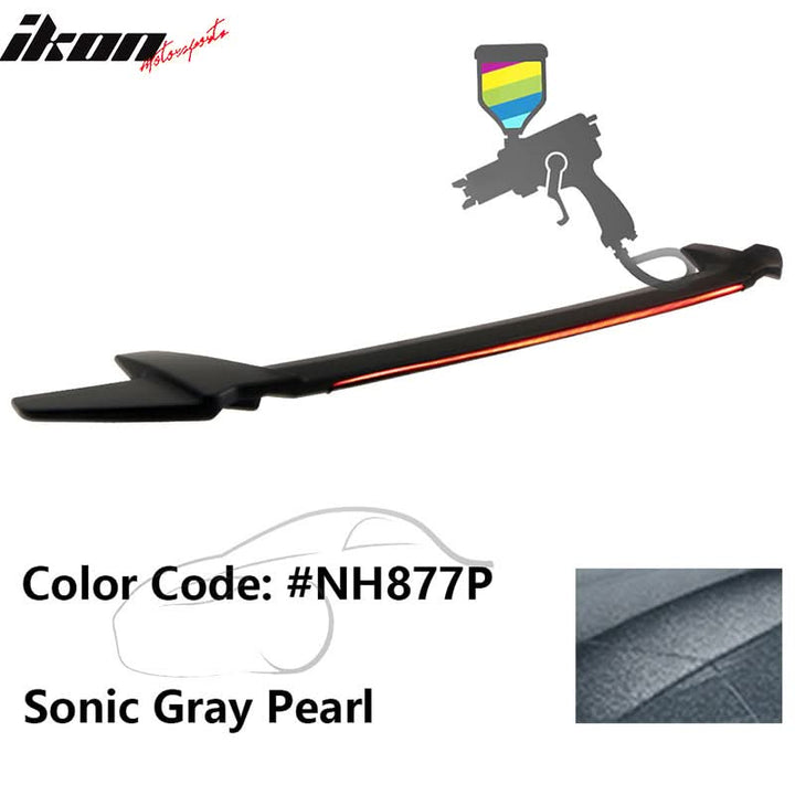 2016-2021 Honda Civic Sedan Long LED Style Trunk Spoiler Wing Lip ABS