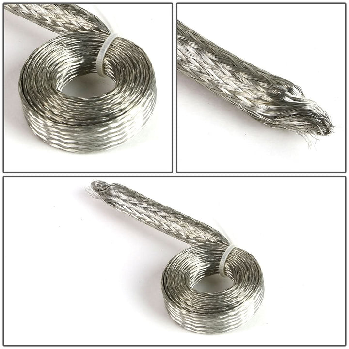 Universal Braided Stainless Steel Hose Set - Black
