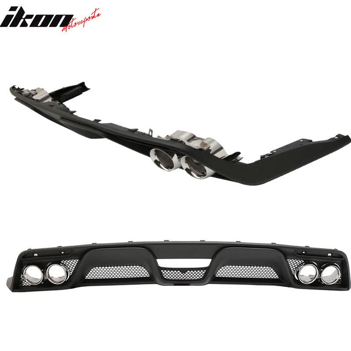 2015-2017 Ford Mustang GT-350 Style Rear Diffuser W/ Dual Catback Tips