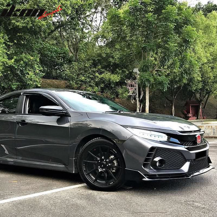 2016-2021 Honda Civic Type R Gloss Black Front Bumper Cover & Lip
