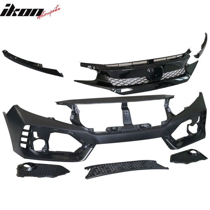 2016-2021 Honda Civic 10th-Gen Type-R Style Front Bumper Conversion