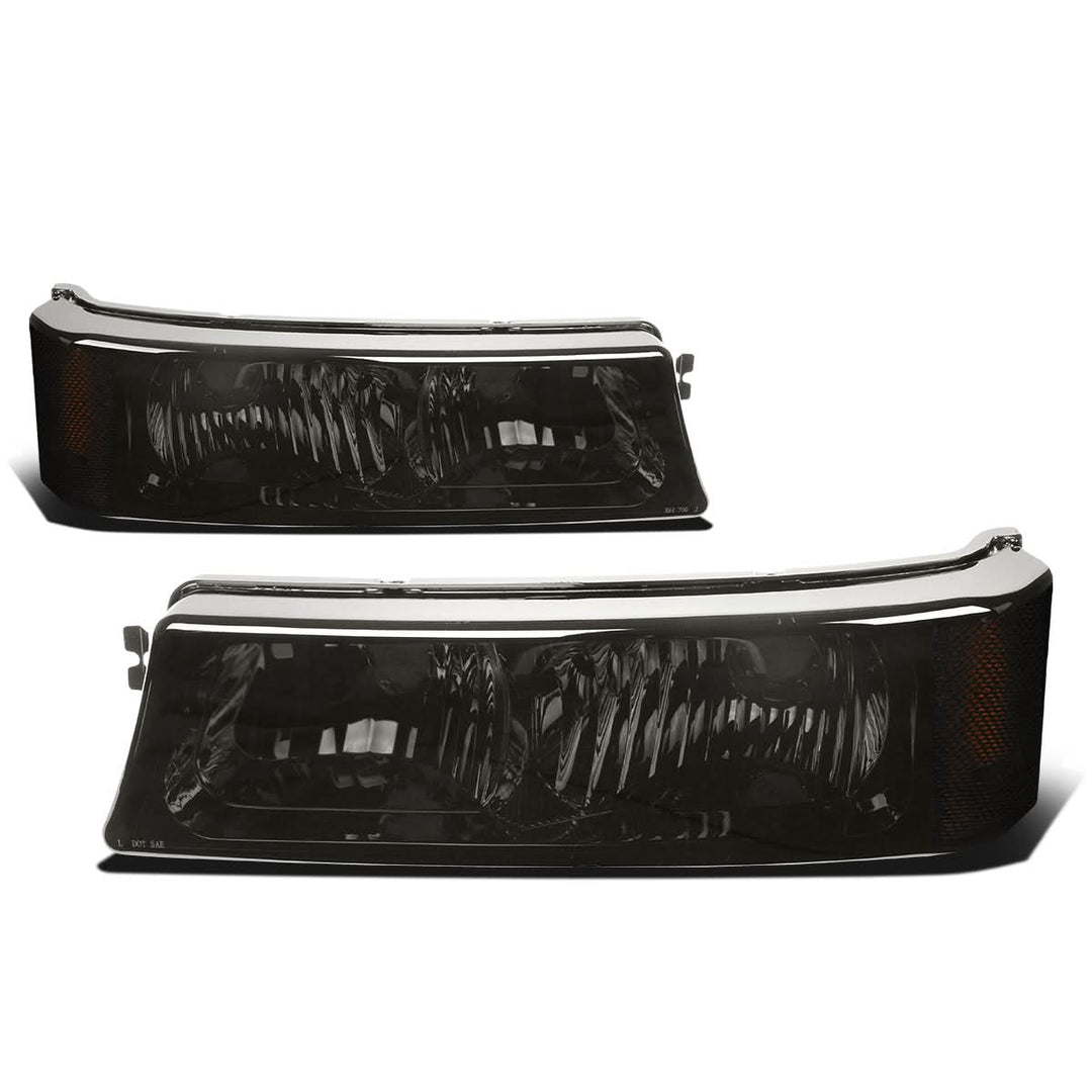 03-07 Chevrolet Avalanche Silverado Smoke Amber Corner Bumper Lights