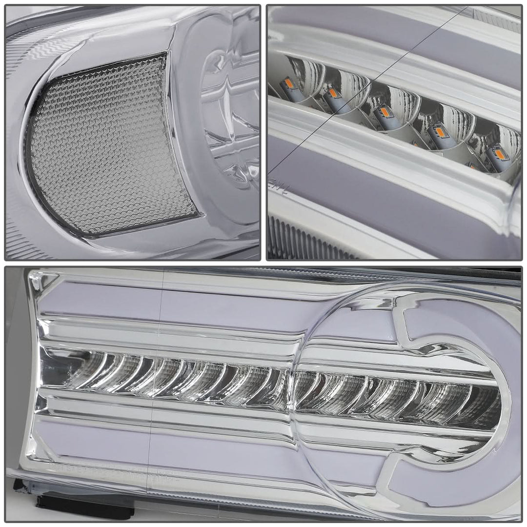 07-14 Toyota FJ Cruiser 3D Style LED DRL Bumper Lights - Chrome/Clear