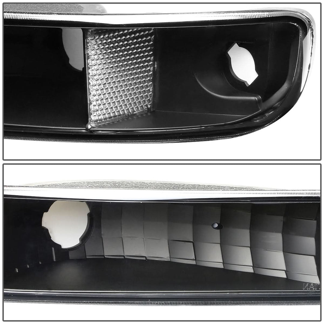 99-07 GMC Sierra/Yukon Black Clear Corner Bumper Lights